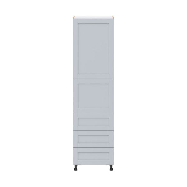 Sea Holly Light Gray  Shaker Assembled Pantry Cabinet 1 Doors with 3 Drawers and 2 Inner Drawers (24 in. W X 89.5 in. H X 24 in. D)