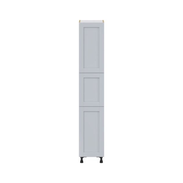 Sea Holly Light Gray  Shaker Assembled Pantry Cabinet with 2 Doors and 4 Inner Drawers (15 in. W X 84.5 in. H X 24 in. D)