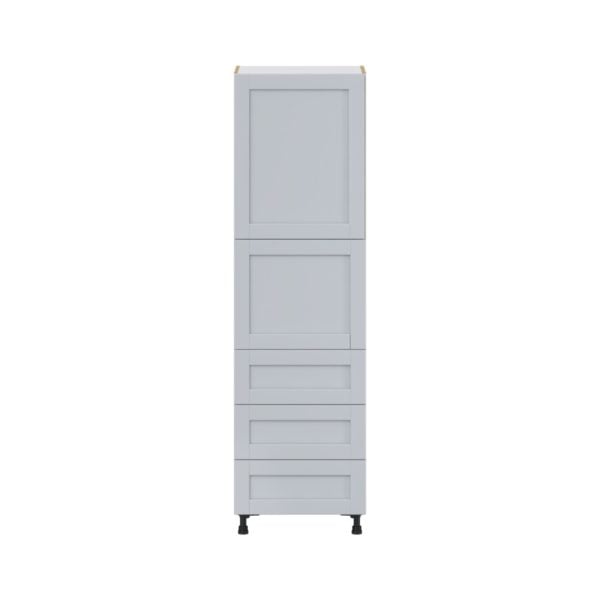 Sea Holly Light Gray  Shaker Assembled Pantry Cabinet 2 Doors with 3 Drawers and 2 Inner Drawers (24 in. W X 84.5 in. H X 24 in. D)