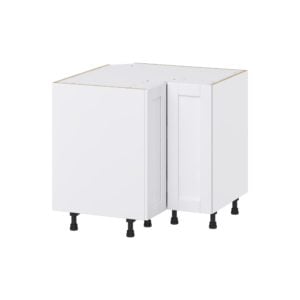 Dahlia Bright White Shaker Assembled Premium Lasy Susan Corner Base Kitchen Cabinet (36 in. W x 34.5 in. H x 24 in. D)