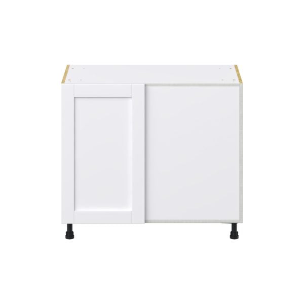 Dahlia Bright White Shaker Assembled Premium Right Pullout Blind Base Kitchen Cabinet (39 in.W x 34.5 in.H x 24 in.D)