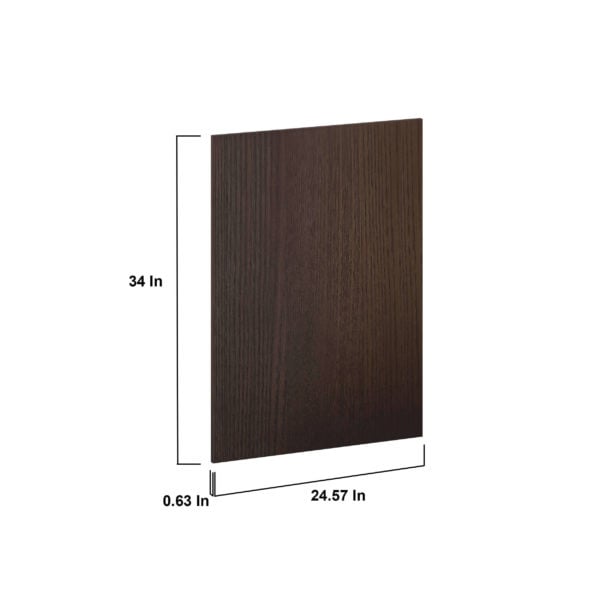 34.5 in. W x 24 in. H x 0.75 in.D Summerina Chestnut Solid Wood Base End Panel