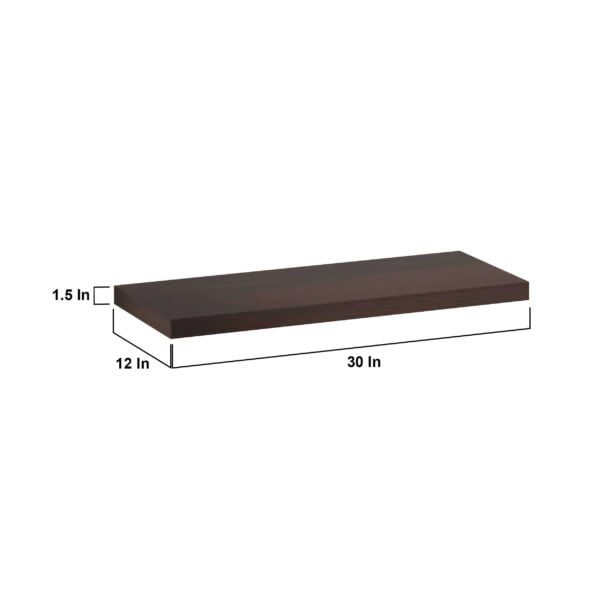 30 in. W X 1.5 in. H X 12 in. D Summerina Chestnut Solid Wood Floating Shelf with Mounting Bracket