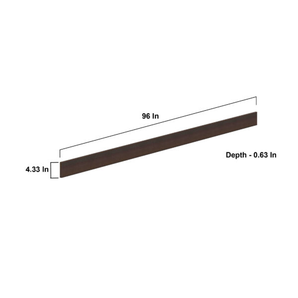 0.75 in. W x 4.75 in. H x 96 in. D Summerina Chestnut Solid Wood Toe Kick