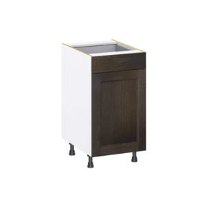 Summerina Chestnut Solid Wood Recessed Assembled Base Cabinet with 1 Door and 1 Drawer (18 in. W x 34.5 in. H x 24 in. D)