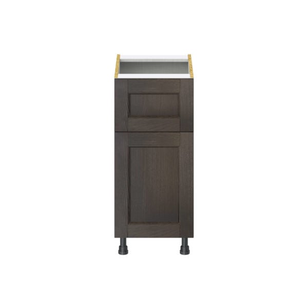 Summerina Chestnut Solid Wood Recessed Assembled Base Cabinet with 1 Door and 10 in. Drawer (15 in. W x 34.5 in. H x 24 in. D)