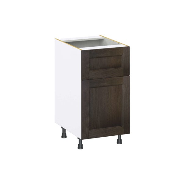 Summerina Chestnut Solid Wood Recessed Assembled Base Cabinet with 1 Door and 10 in. Drawer (18 in. W x 34.5 in. H x 24 in. D)