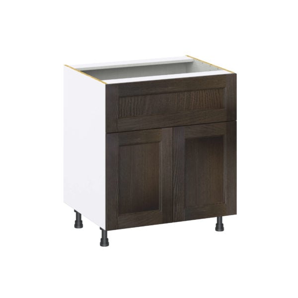 Summerina Chestnut Solid Wood Recessed Assembled Base Cabinet with 1 Door and 10 in. Drawer (30 in. W x 34.5 in. H x 24 in. D)