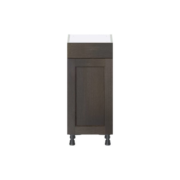 Summerina Chestnut Solid Wood Recessed Assembled Shallow Base Cabinet with 1 Door and 1 Drawer (15 in. W x 34.5 in. H x 14 in. D)