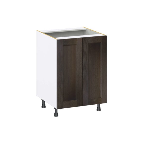 Summerina Chestnut Solid Wood Recessed Assembled Base Cabinet with 2 Full High Doors (24 in. W x 34.5 in. H x 24 in. D)