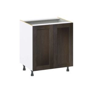 Summerina Chestnut Solid Wood Recessed Assembled Base Cabinet with 2 Full High Doors (30 in. W x 34.5 in. H x 24 in. D)