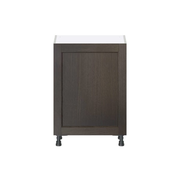 Summerina Chestnut Solid Wood Recessed Assembled Shallow Base Cabinet with a Full High Door and 3 Inner Drawers (24 in. W x 34.5 in. H x 14 in. D)