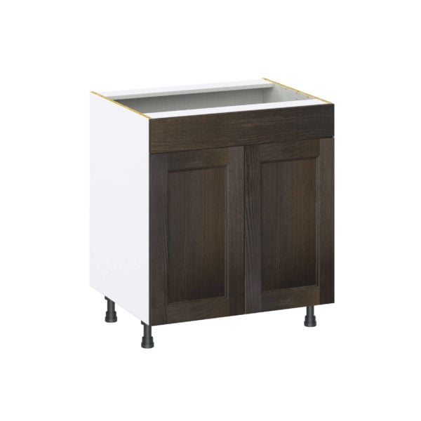 Summerina Chestnut Solid Wood Recessed Assembled Sink Base Cabinet with 2 Doors and 1 False Front (30 in. W x 34.5 in. H x 24 in. D)