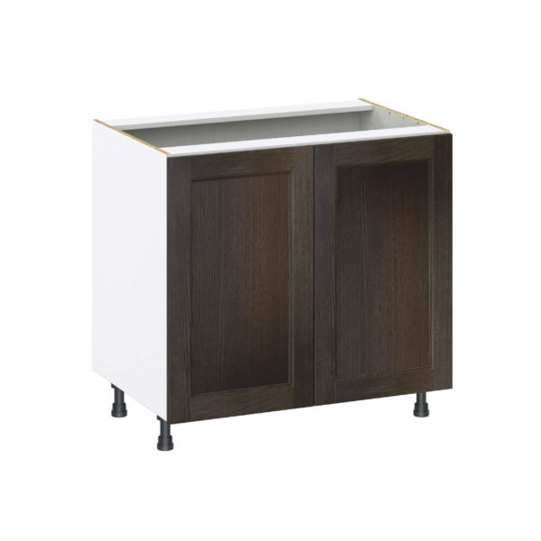 Summerina Chestnut Solid Wood Recessed Assembled Sink Base Cabinet with 2 Full High Doors (36 in. W x 34.5 in. H x 24 in. D)