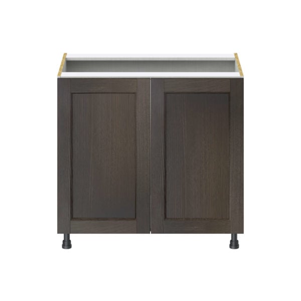 Summerina Chestnut Solid Wood Recessed Assembled Sink Base Cabinet with 2 Full High Doors (36 in. W x 34.5 in. H x 24 in. D)