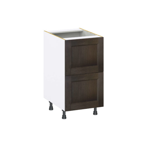 Summerina Chestnut Solid Wood Recessed Assembled Base Cabinet with 2 Drawers (18 in. W x 34.5 in. H x 24 in. D)