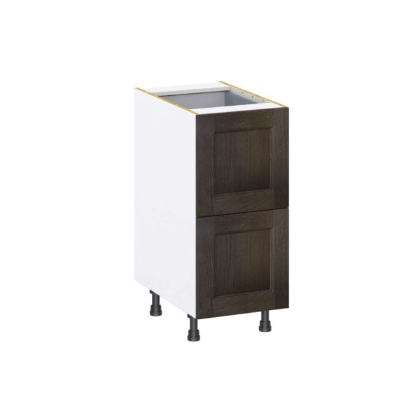 Summerina Chestnut Solid Wood Recessed Assembled Base Cabinet with 2 Drawers and 1 Inner Drawer (15 in. W x 34.5 in. H x 24 in. D)