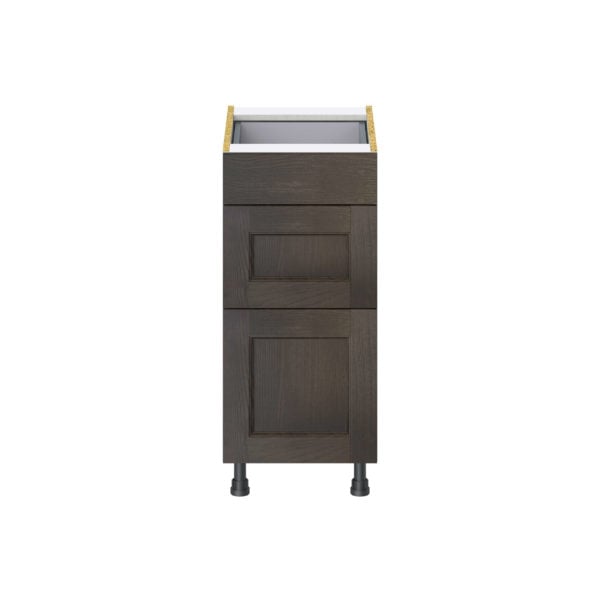 Summerina Chestnut Solid Wood Recessed Assembled Base Cabinet with 3 Drawers (15 in. W x 34.5 in. H x 24 in. D)