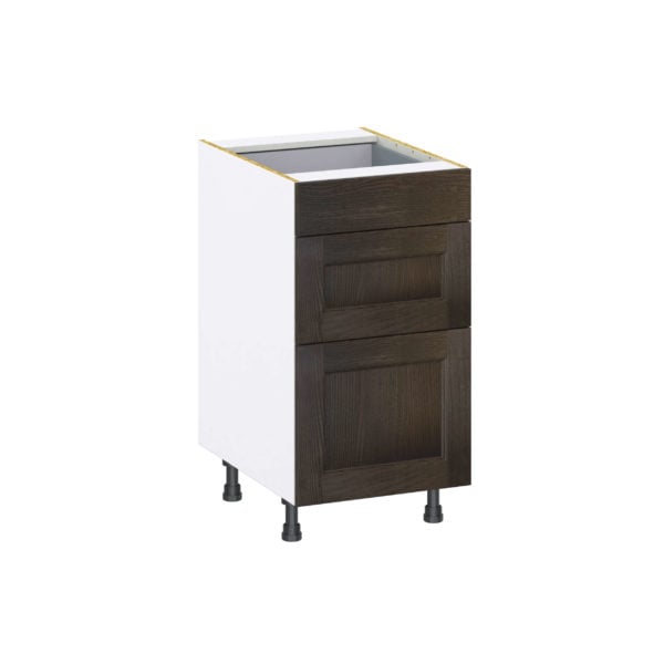 Summerina Chestnut Solid Wood Recessed Assembled Base Cabinet with 3 Drawers (18 in. W x 34.5 in. H x 24 in. D)