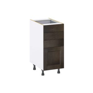 Summerina Chestnut Solid Wood Recessed Assembled Base Cabinet with 4 Drawers (15 in. W x 34.5 in. H x 24 in. D)