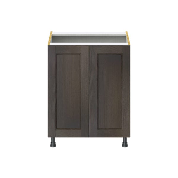 Summerina Chestnut Solid Wood Recessed Assembled Base Cabinet with 2 Full High Door (27 in. W X 34.5 in. H X 24 in. D)