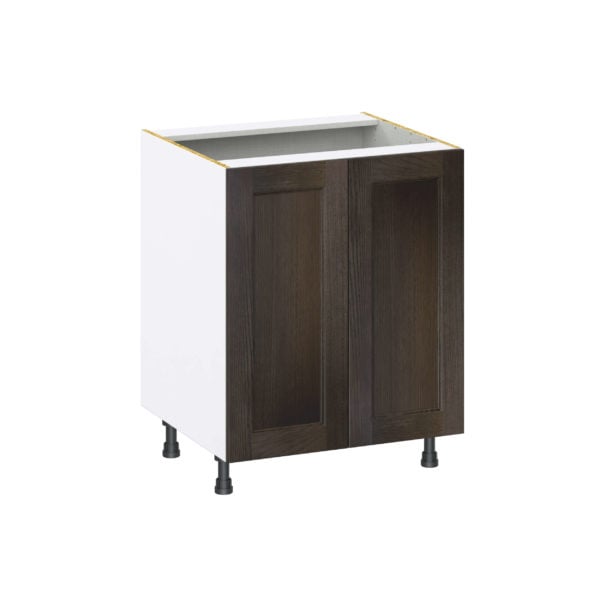 Summerina Chestnut Solid Wood Recessed Assembled Base Cabinet with a 2 Full High Door and 3 Inner Drawers (27 in. W X 34.5 in. H X 24 in. D)