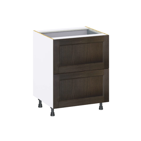 Summerina Chestnut Solid Wood Recessed Assembled Base Cabinet with 2 Drawers and a Inner Drawer (27 in. W X 34.5 in. H X 24 in. D)