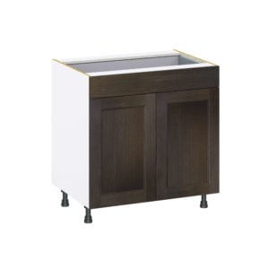 Summerina Chestnut Solid Wood Recessed Assembled Base Cabinet with 2  Doors and 1 Drawer (33 in. W X 34.5 in. H X 24 in. D)