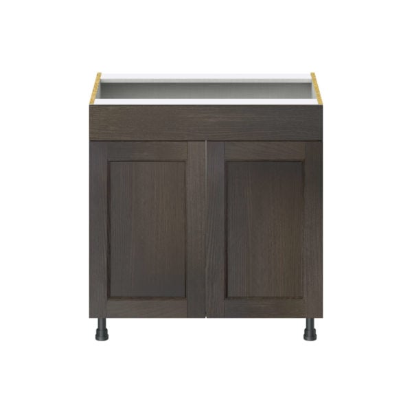 Summerina Chestnut Solid Wood Recessed Assembled Sink Base Cabinet with False Front (33 in. W X 34.5 in. H X 24 in. D)