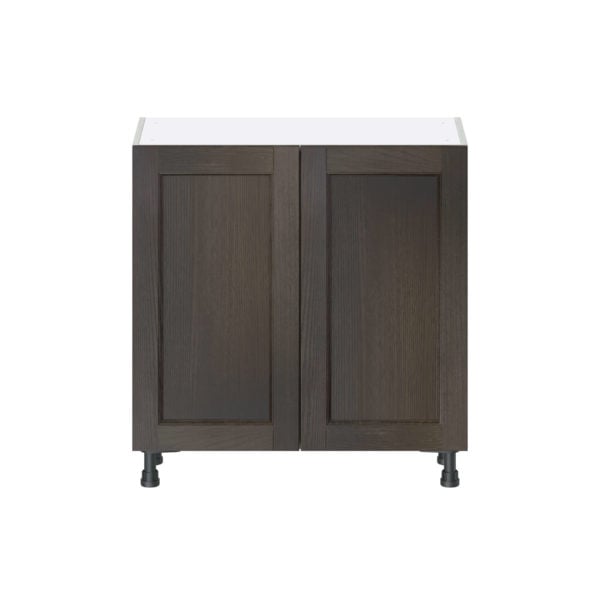 Summerina Chestnut Solid Wood Recessed Assembled Shallow Base Cabinet with Full High Door (33 in. W X 34.5 in. H X 14 in. D)