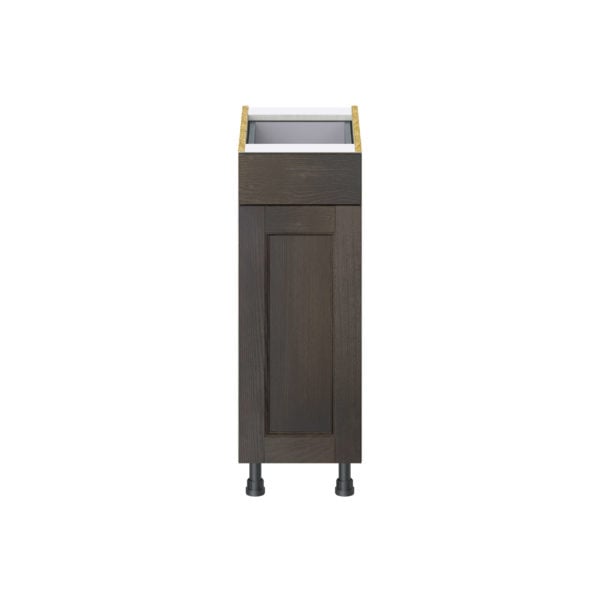 Summerina Chestnut Solid Wood Recessed Assembled Base Cabinet with 1 Door and 1 Drawer (12 in. W X 34.5 in. H X 24 in. D)