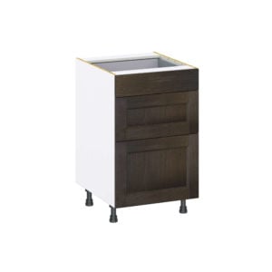 Summerina Chestnut Solid Wood Recessed Assembled Base Cabinet with 3 Drawers (21 in. W X 34.5 in. H X 24 in. D)