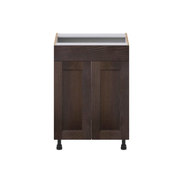 Summerina Chestnut Solid Wood Recessed Assembled 24 in. W x 34.5 in. H x 21 in. D Vanity Sink Base Cabinet with False Front