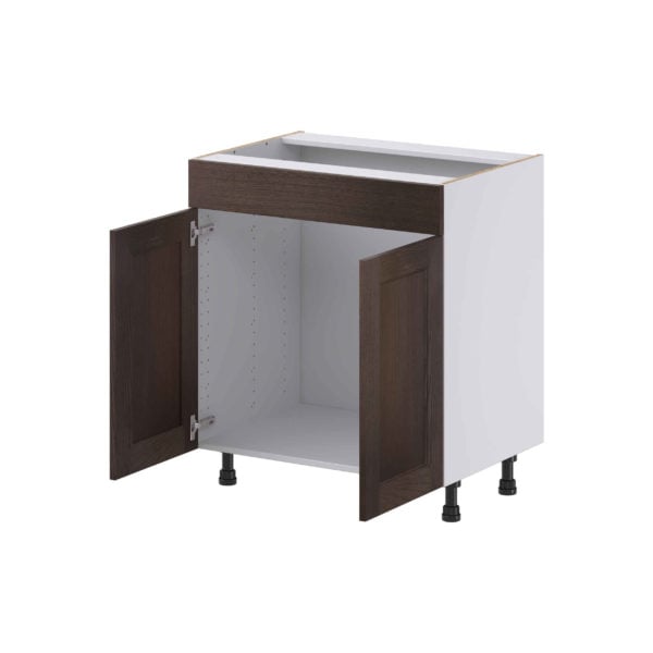 Summerina Chestnut Solid Wood Recessed Assembled 30 in. W x 34.5 in. H x 21 in. D Vanity Sink Base Cabinet with False Front