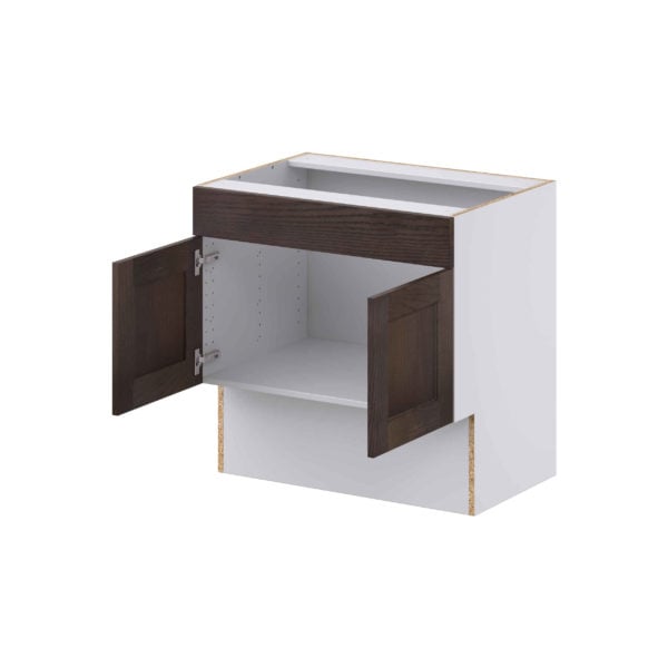 Summerina Chestnut Solid Wood Recessed Assembled 30 in. W x 30 in. H x 21 in. D Accessible ADA Vanity Base with False Front Cabinet