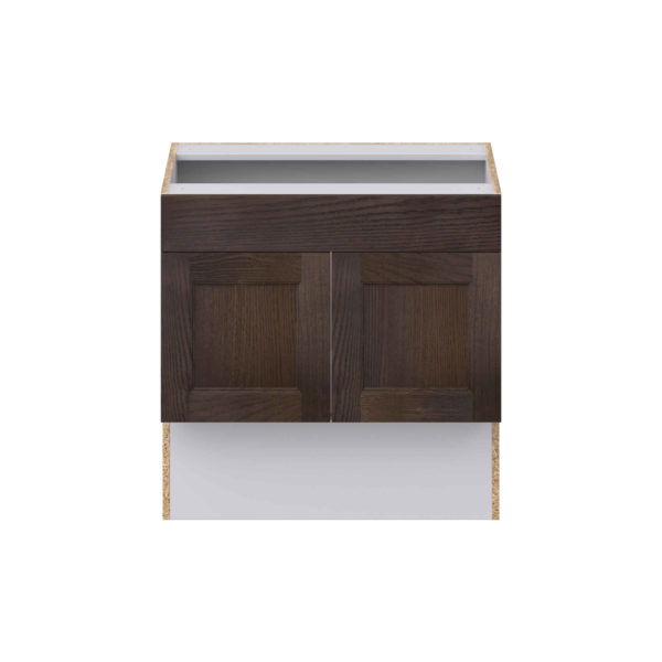 Summerina Chestnut Solid Wood Recessed Assembled 30 in. W x 30 in. H x 21 in. D Accessible ADA Vanity Base with False Front Cabinet