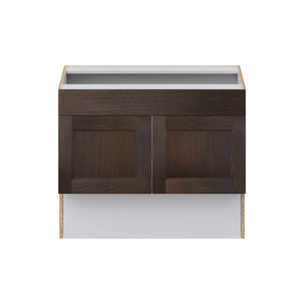 Summerina Chestnut Solid Wood Recessed Assembled 36 in. W x 30 in. H x 21 in. D ADA Vanity Sink Base Cabinet With Removable Front