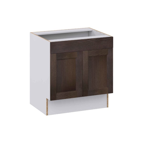 Summerina Chestnut Solid Wood Recessed Assembled 30 in. W x 32.5 in. H x 24 in. D ADA Sink Base With Removable Front Cabinet