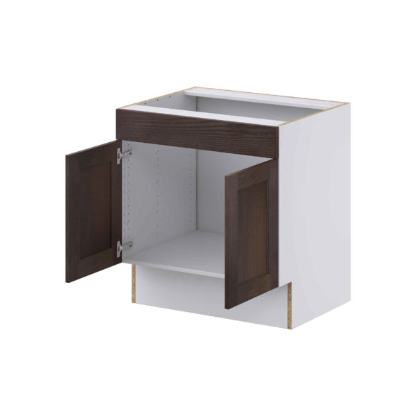 Summerina Chestnut Solid Wood Recessed Assembled 30 in. W x 32.5 in. H x 24 in. D ADA Sink Base With Removable Front Cabinet