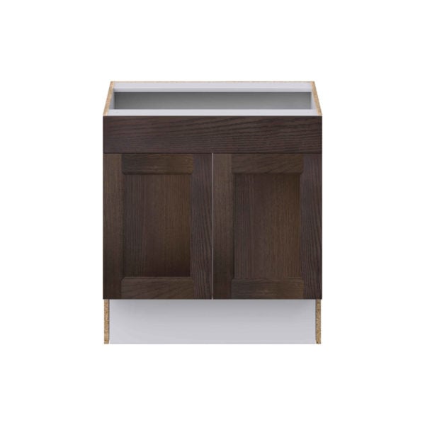 Summerina Chestnut Solid Wood Recessed Assembled 30 in. W x 32.5 in. H x 24 in. D ADA Sink Base With Removable Front Cabinet