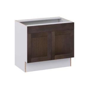 Summerina Chestnut Solid Wood Recessed Assembled 36 in. W x 32.5 in. H x 24 in. D ADA Sink Base With Removable Front Cabinet