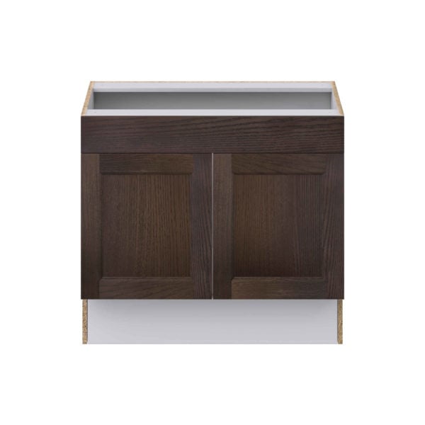 Summerina Chestnut Solid Wood Recessed Assembled 36 in. W x 32.5 in. H x 24 in. D ADA Sink Base With Removable Front Cabinet