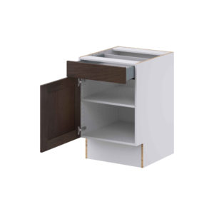 Summerina Chestnut Solid Wood Recessed Assembled 21 in. W x 32.5 in. H x 24 in. D Accessible ADA Base Cabinet with 1 Drawer