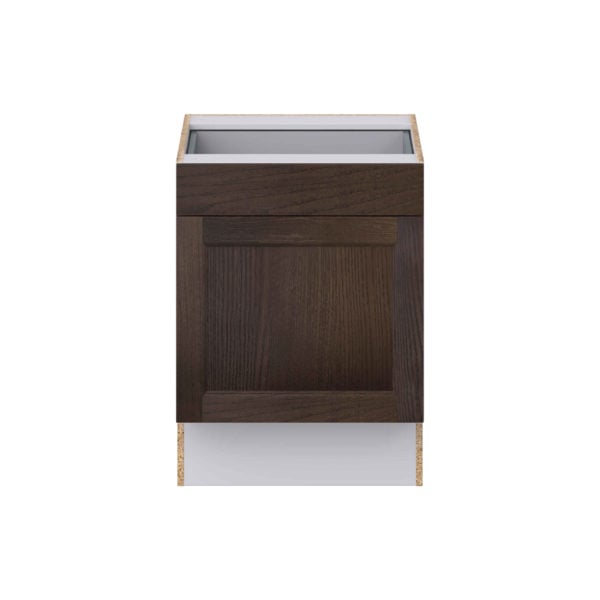 Summerina Chestnut Solid Wood Recessed Assembled 24 in. W x 32.5 in. H x 24 in. D Accessible ADA Base Cabinet with 1 Drawer