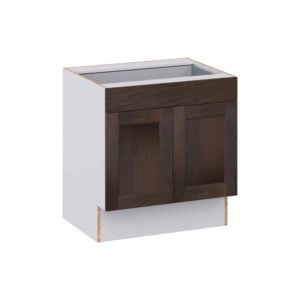 Summerina Chestnut Solid Wood Recessed Assembled 30 in. W x 32.5 in. H x 24 in. D Accessible ADA Base Cabinet with 1 Drawer