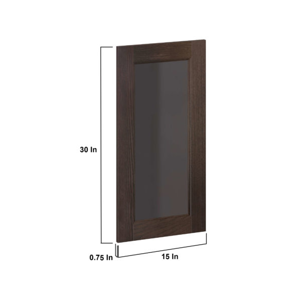 Summerina Chestnut Solid Wood 15x30x0.75 in. Glass Door