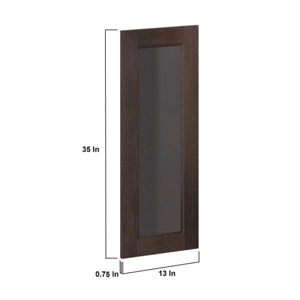 Summerina Chestnut Solid Wood 13x35x0.75 in. Glass Door