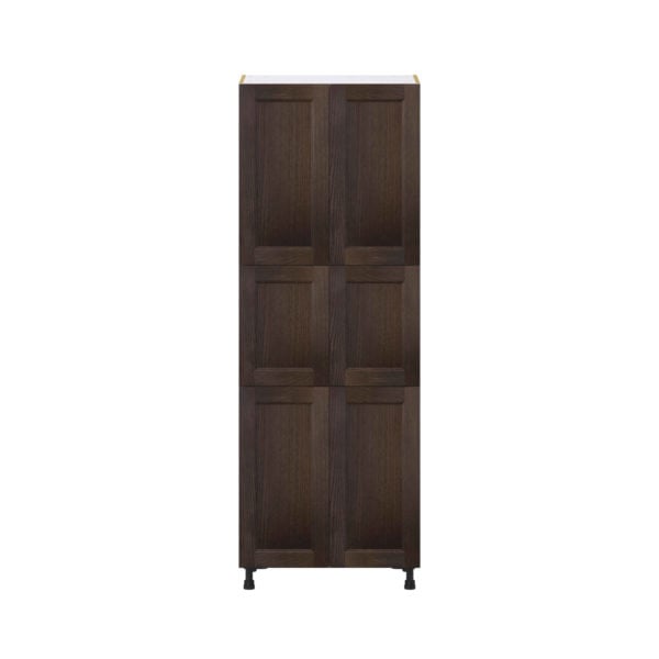 Summerina Chestnut Solid Wood Recessed Assembled Pantry  Cabinet with 5 Shelves (30 in. W x 84.5 in. H x 24 in. D)