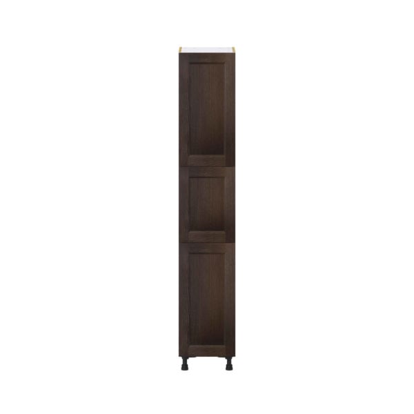 Summerina Chestnut Solid Wood Recessed Assembled Pantry Cabinet with 2 Doors and 4 Inner Drawers (15 in. W X 84.5 in. H X 24 in. D)