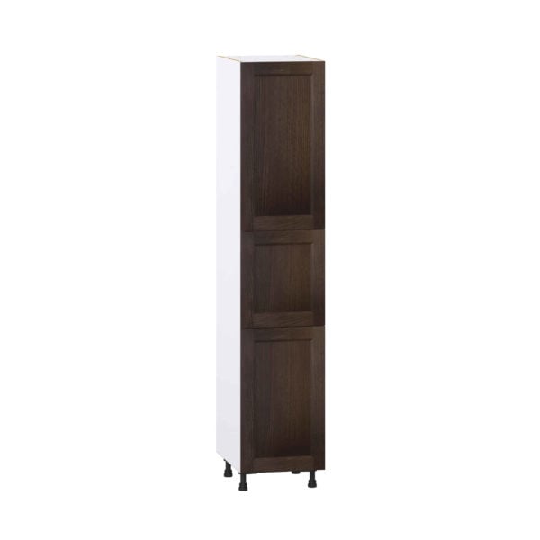 Summerina Chestnut Solid Wood Recessed Assembled Pantry Cabinet with 2 Doors and 3 Inner Drawers (18 in. W X 89.5 in. H X 24 in. D)